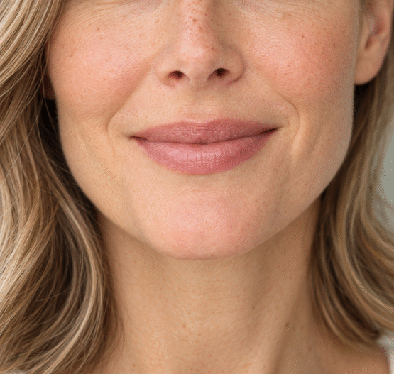 Natural lower-face portrait, gentle smile
